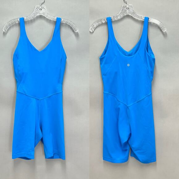 Lululemon‎ Align Onesie 8" in Poolside Size 6 One Piece  Bodysuit Bike Shorts - Picture 15 of 16
